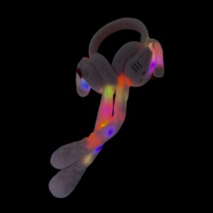 Наушники меховые с поднимающимися ушками светящиеся Китти арт.tr3197 светло-розовые