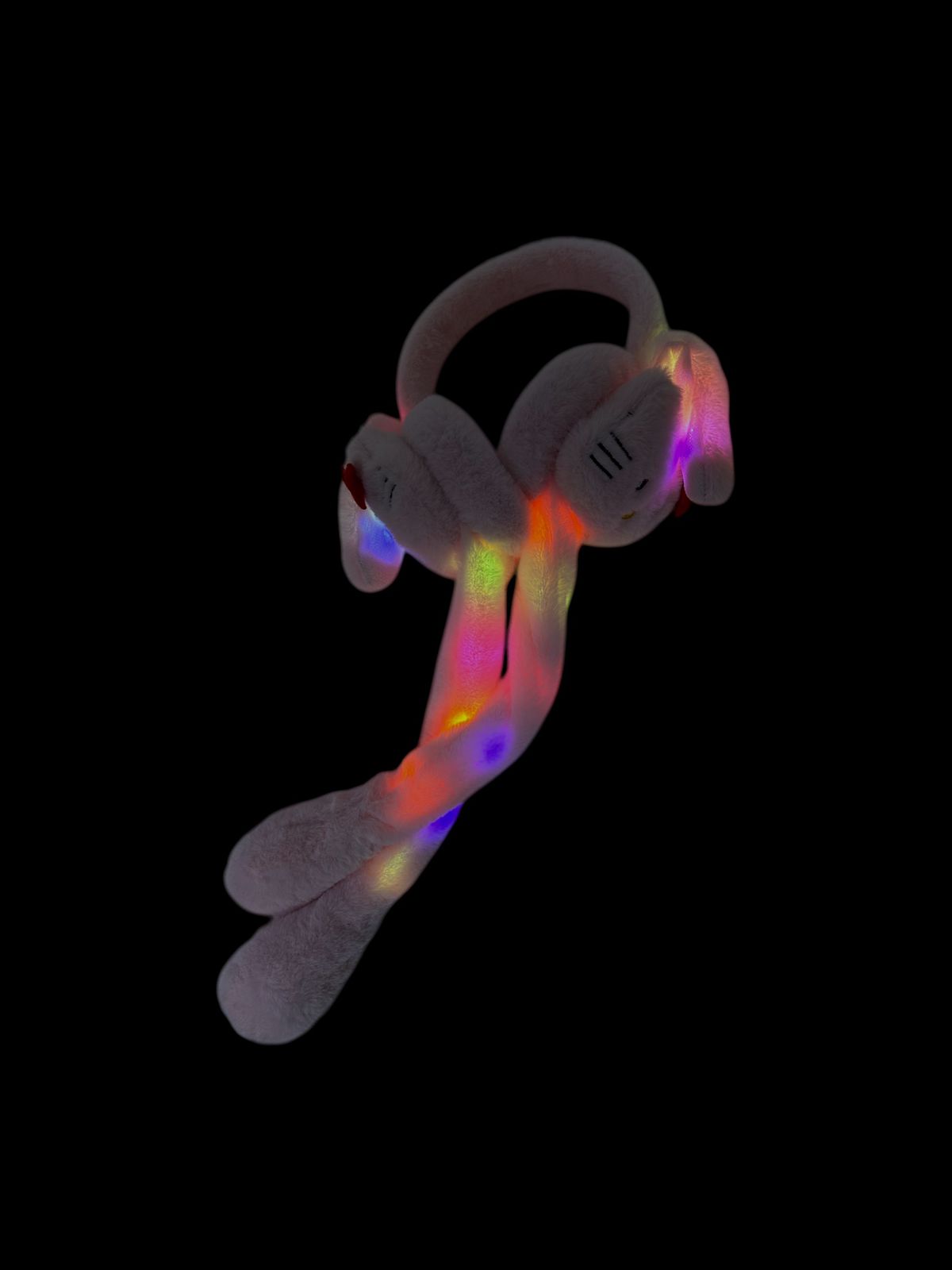 Наушники меховые с поднимающимися ушками светящиеся Китти арт.tr3197 светло-розовые Наушники меховые с поднимающимися ушками светящиеся Китти арт.tr3197 светло-розовые