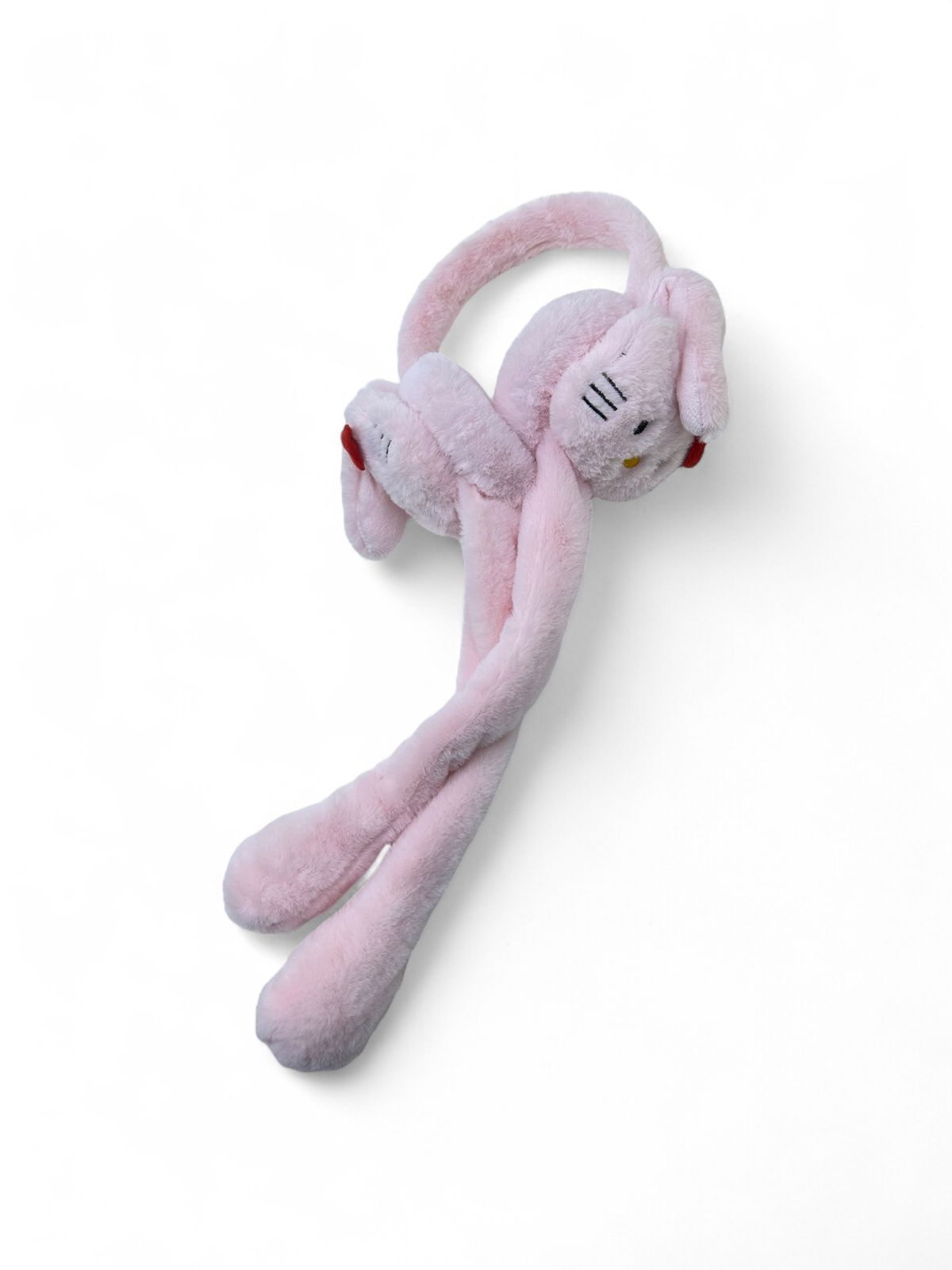 Наушники меховые с поднимающимися ушками светящиеся Китти арт.tr3197 светло-розовые Наушники меховые с поднимающимися ушками светящиеся Китти арт.tr3197 светло-розовые