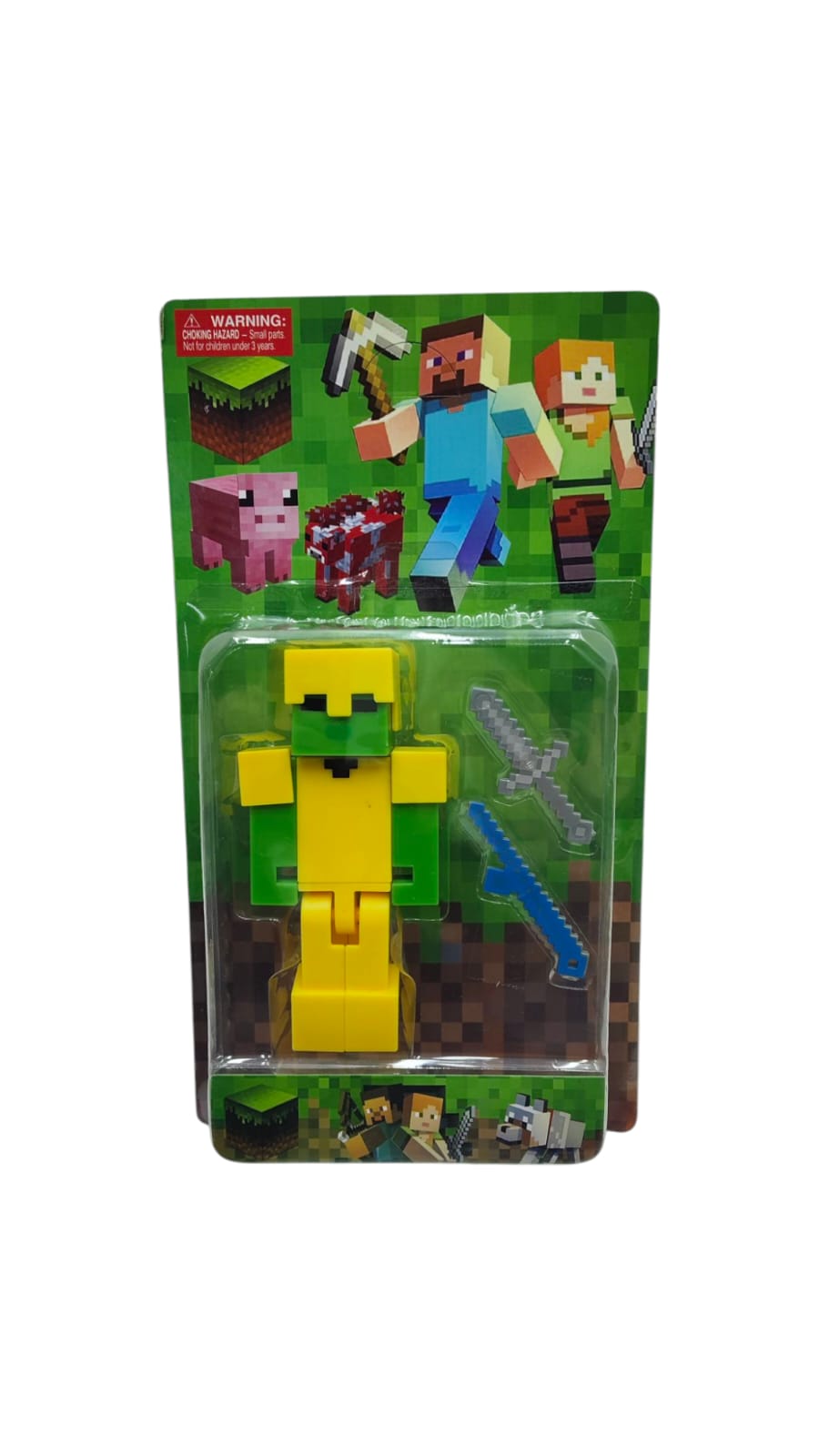 Фигурка Майнкрафт с инструментами арт.tr1409 желто-зеленый Фигурка Майнкрафт с инструментами арт.tr1409 желто-зеленый