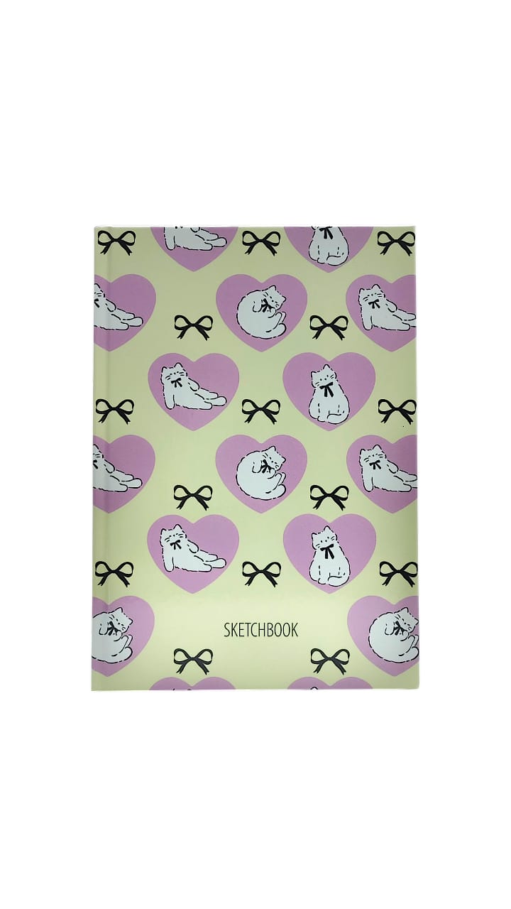 Скетчбук Qazaq Бренд в твердом переплете Бантики арт.tr326 Скетчбук Qazaq Бренд в твердом переплете Бантики арт.tr326