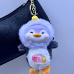 Брелок мягкий Пингвин арт.tr2756 в сиреневом капюшоне