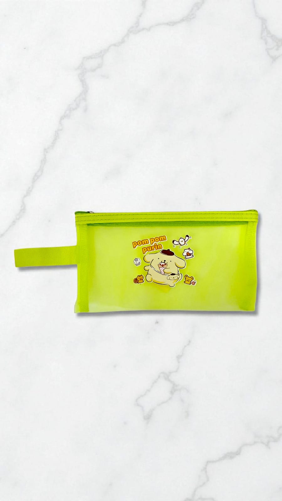 Пенал сеточный Pompompurin арт.tr2300 зеленый Пенал сеточный Pompompurin арт.tr2300 зеленый