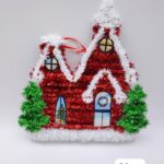 Декор новогодний Дом с мишурой арт.6394-10 1000тг