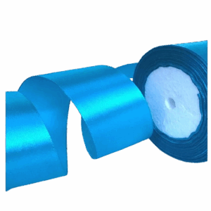 Лента атлас 5см бобина 20ярдов арт.tr684 небесная