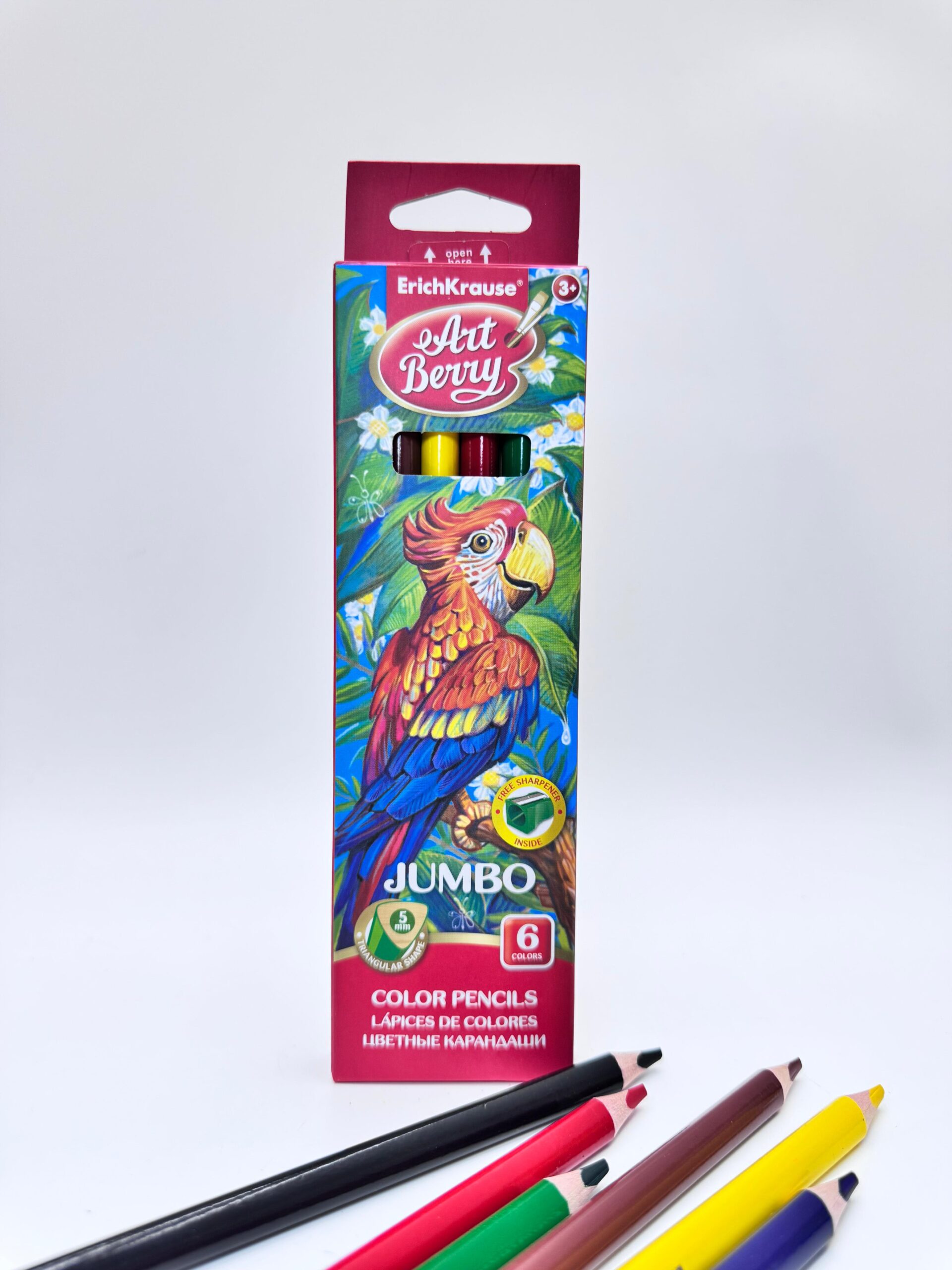 Цветные карандаши ErichKrause Jumbo 6цв арт.32473 Цветные карандаши ErichKrause Jumbo 6цв арт.32473