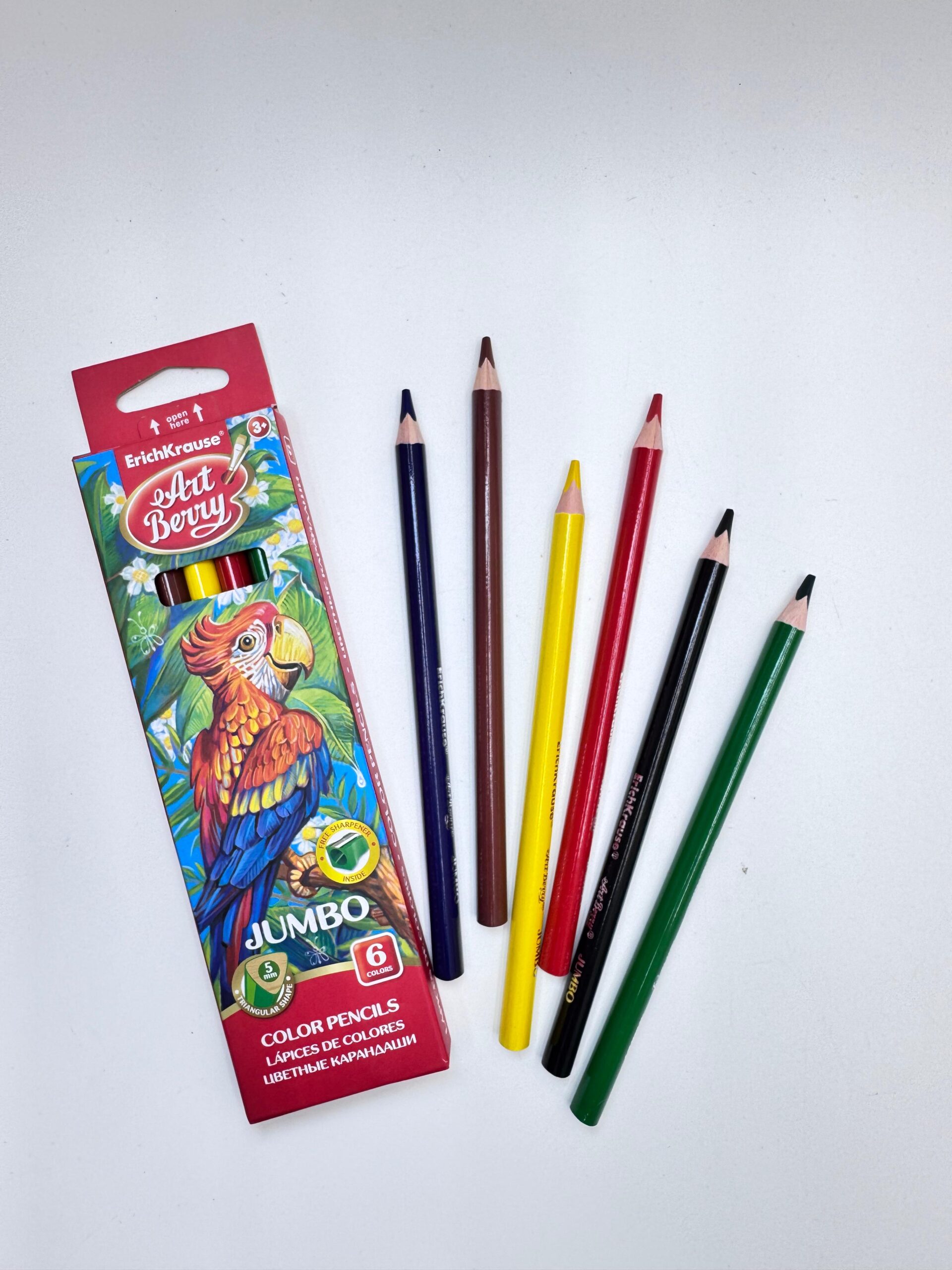 Цветные карандаши ErichKrause Jumbo 6цв арт.32473 Цветные карандаши ErichKrause Jumbo 6цв арт.32473