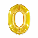 Шар фольга цифра 0 40д арт.tr1351 золотая