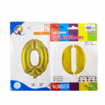 Шар фольга цифра 0 40д арт.tr1351 золотая