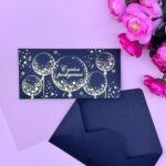 Конверт для денег черный С днем рождения арт.10897319