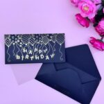 Конверт для денег черный С днем рождения арт.10897319