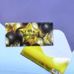 Конверт для денег черный С днем рождения арт.10897319