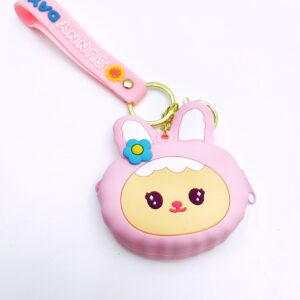 Брелок кошелек Зайка 7*8см арт.2324-2 розовый