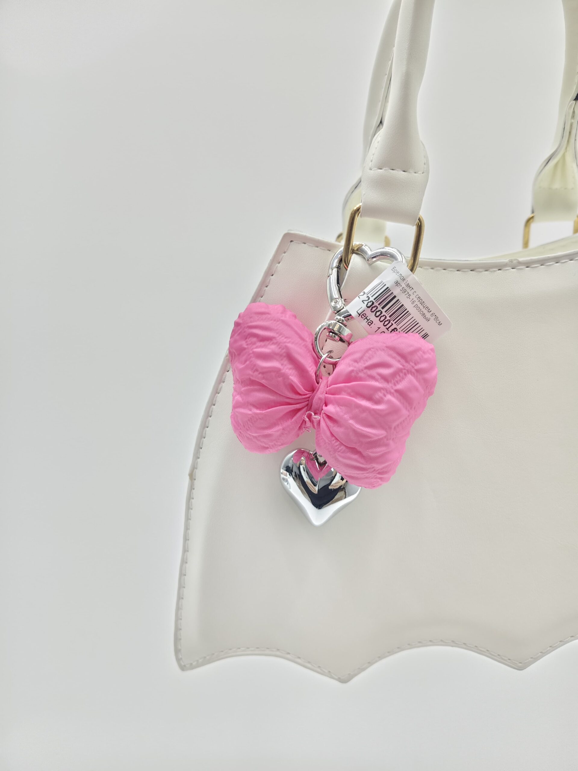 Брелок Бант с сердцем 6*8см арт.5975-16 розовый Брелок Бант с сердцем 6*8см арт.5975-16 розовый