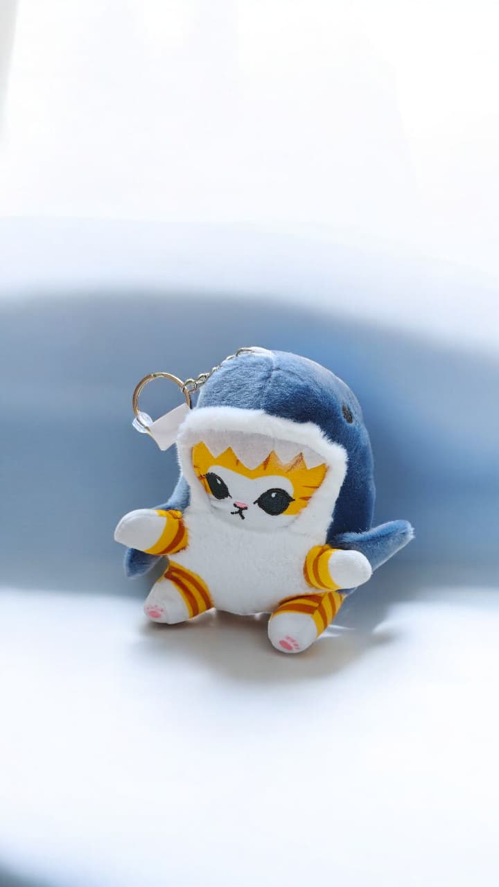 Брелок мягкий Кот Акула 12см арт.tr2574 синий Брелок мягкий Кот Акула 12см арт.tr2574 синий