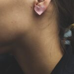 Серьги гвоздики Сердце арт.tr1947 розовые