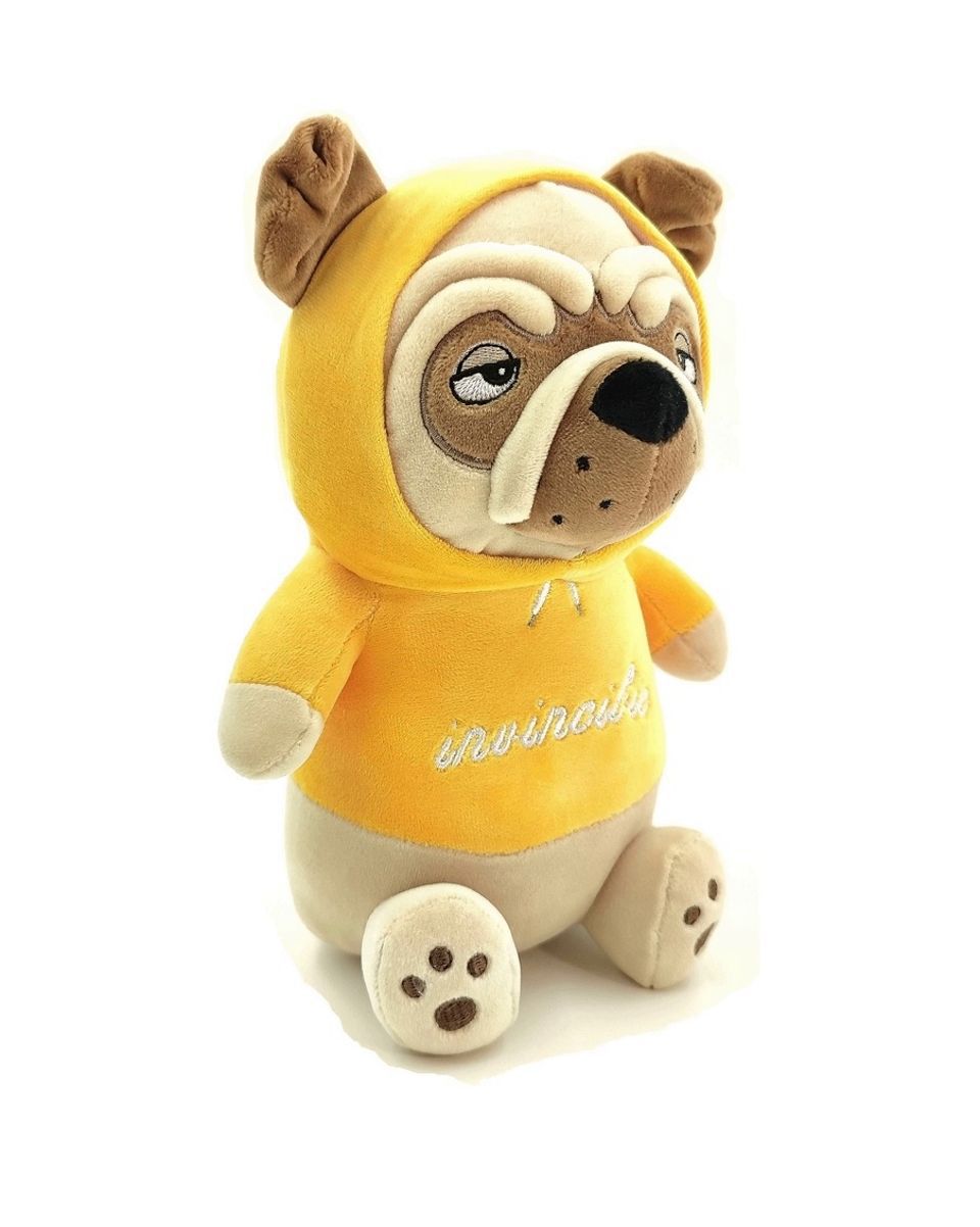 Мягкая игрушка Мопс в капюшоне 25см арт.M15 желтый Мягкая игрушка Мопс в капюшоне 25см арт.M15 желтый