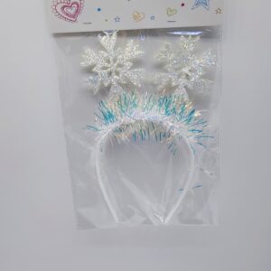 Ободок новогодний Снежинка арт.41-16 белая 500тг