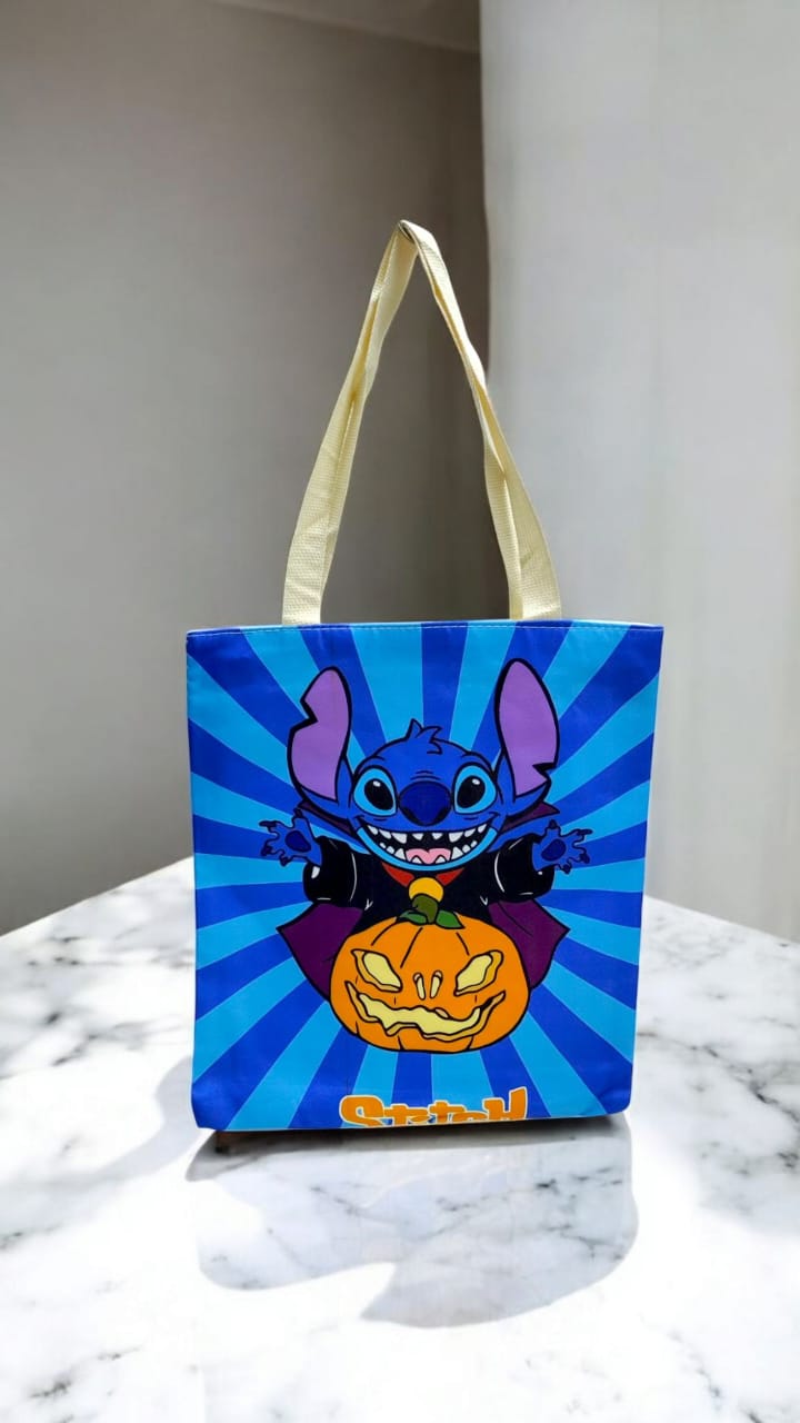 Шопер Стич арт.tr1503 с тыквой синий Шопер Стич арт.tr1503 с тыквой синий