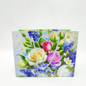 Пакет подарочный 23*17см Цветы арт.qzgzd-1019c-2 розы