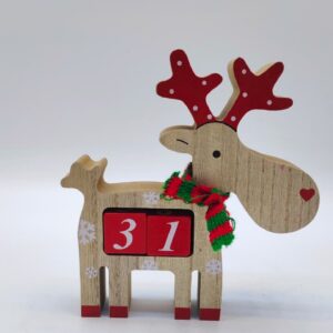 Календарь новогодний деревянный Олень с шарфом арт.sd2501 1500тг
