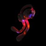 Наушники меховые с поднимающимися ушками светящиеся Китти арт.tr3180 персиковый