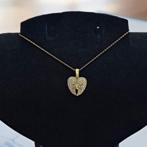 Кулон титан Крылья с сердцем арт.tr2121 золото