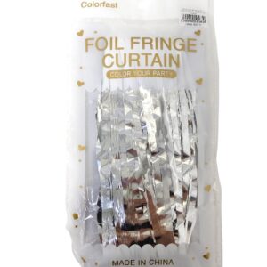 Дождик для фотозоны Foil Fringe Curtain 2м*1м арт.tr1189 серебро