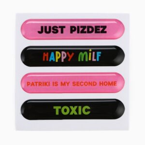 Набор наклеек 3D just pizdez на телефон арт.10776257