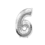 Шар фольга цифра 6 32д арт.tr1277 серебро