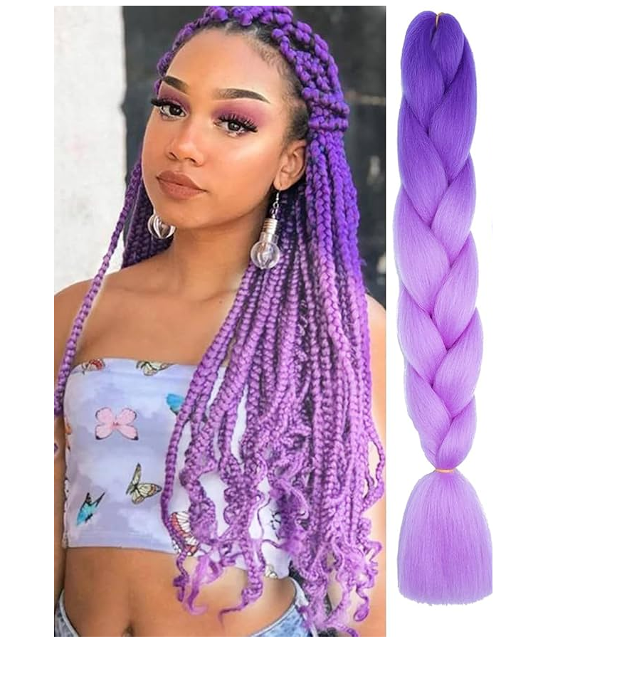 Канекалон двухцветный арт.B47 фиолетово-сиреневый Канекалон двухцветный арт.B47 фиолетово-сиреневый