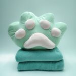 Мягкая игрушка Лапка с пледом арт.m25p мятный