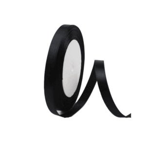 Лента атлас 1см бобина 20ярдов арт.tr827 черная