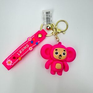 Брелок Чебурашка 5,5см арт.B15 фуксия