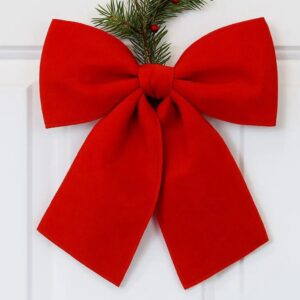 Бант новогодний бархат красный арт.6224-2