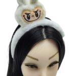 Ободок мех Лабубу арт.tr1825 белый