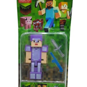 Фигурка Майнкрафт с инструментами арт.tr1406 фиолетовый