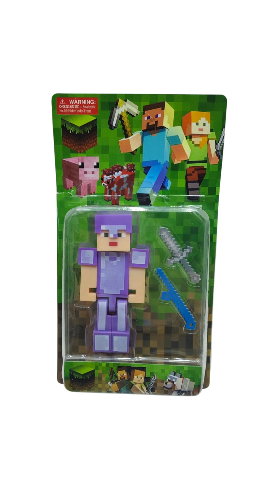 Фигурка Майнкрафт с инструментами арт.tr1406 фиолетовый Фигурка Майнкрафт с инструментами арт.tr1406 фиолетовый