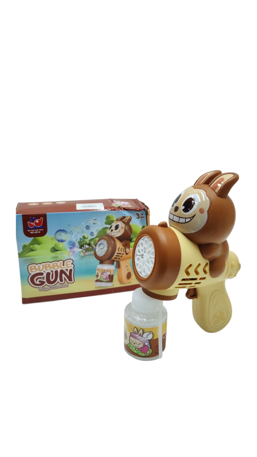 Пистолет мыльные пузыри Лабубу арт.6014 коричневый Пистолет мыльные пузыри Лабубу арт.6014 коричневый