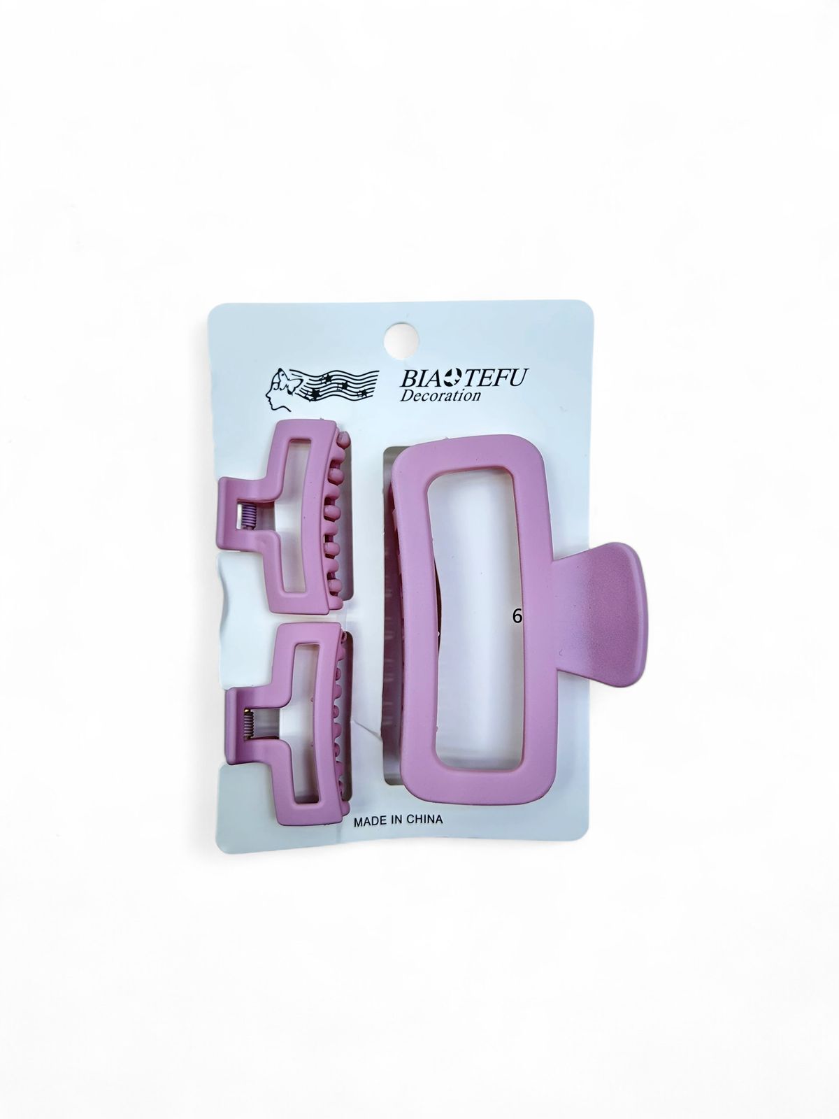 Крабик уп 3шт арт.tr2546 матовый бело-лиловый Крабик уп 3шт арт.tr2546 матовый бело-лиловый