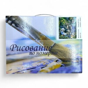 Рисование по номерам 30*40см арт.ktl4163 Олени у ручья