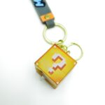 Брелок Майнкрафт кубик 3*3см арт.tr805 желтый