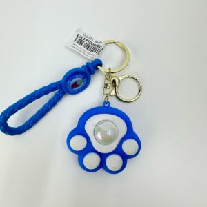 Брелок Лапка светящаяся 4см арт.666-34 синяя