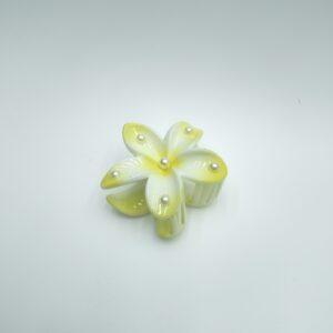 Крабик Гавайский цветок с жемчугом 8см арт.3908-4 желтый