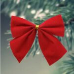Бантики новогодние 4шт красные арт.6372-26