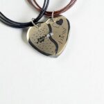 Браслеты парные на шнурке с магнитом сердце Best Friend арт.tr1828 серебро