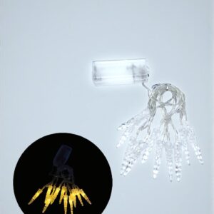 Гирлянда новогодняя теплый свет 1,5м сосульки