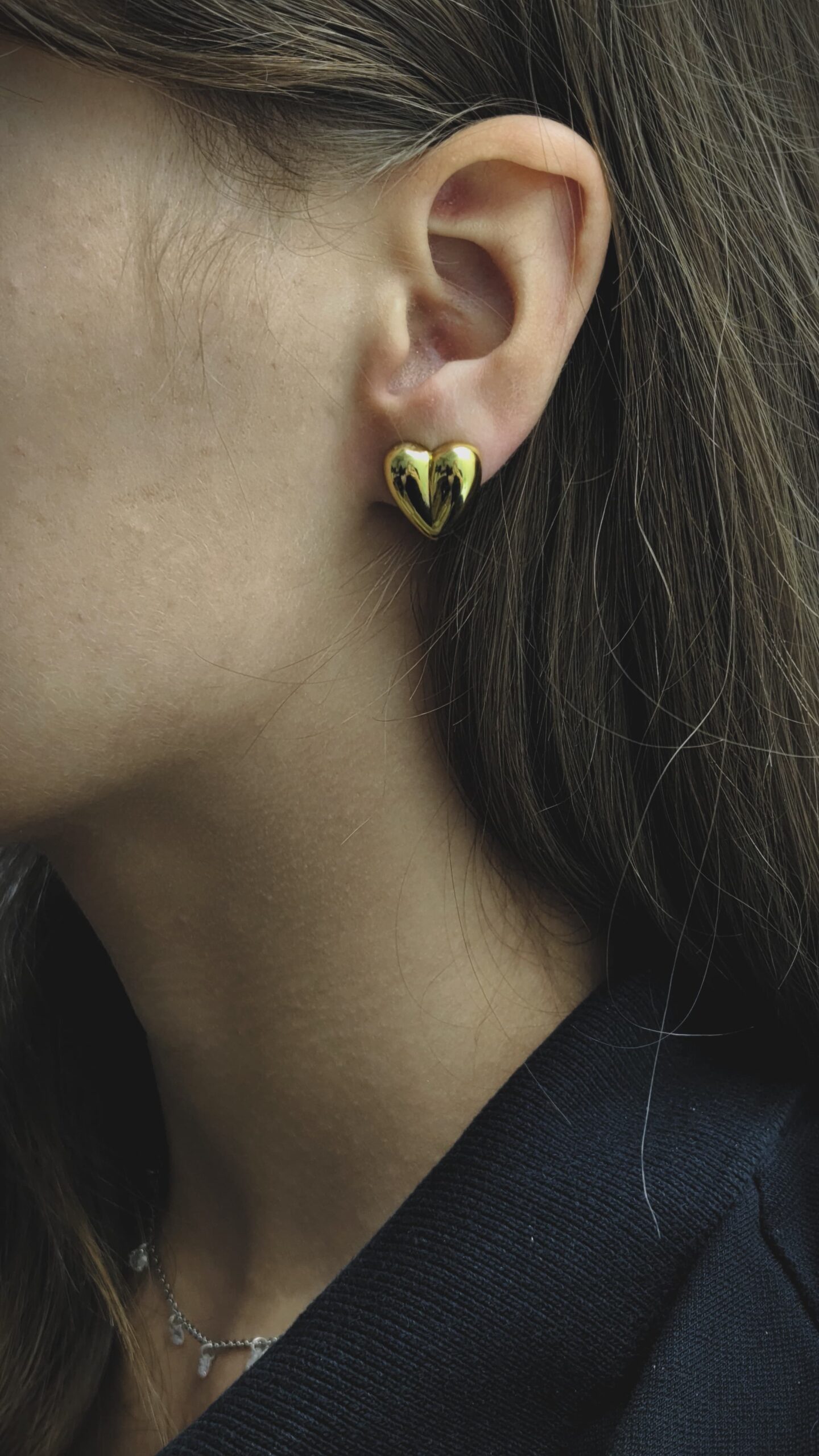 Серьги Сердце титан 1,5см арт.tr1758 золото Серьги Сердце титан 1,5см арт.tr1758 золото