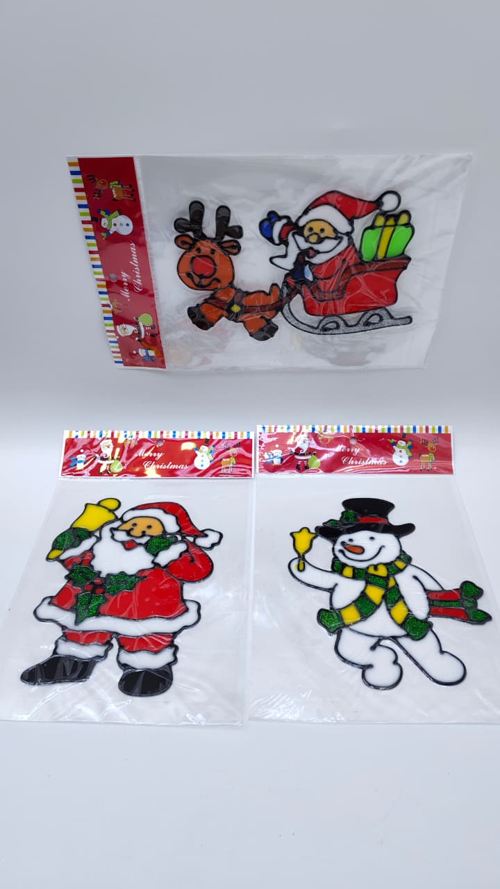 Наклейка новогодняя на окно арт.tr2810 ассорти 450тг Наклейка новогодняя на окно арт.tr2810 ассорти 450тг