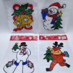 Наклейка новогодняя на окно арт.tr2810 ассорти 450тг